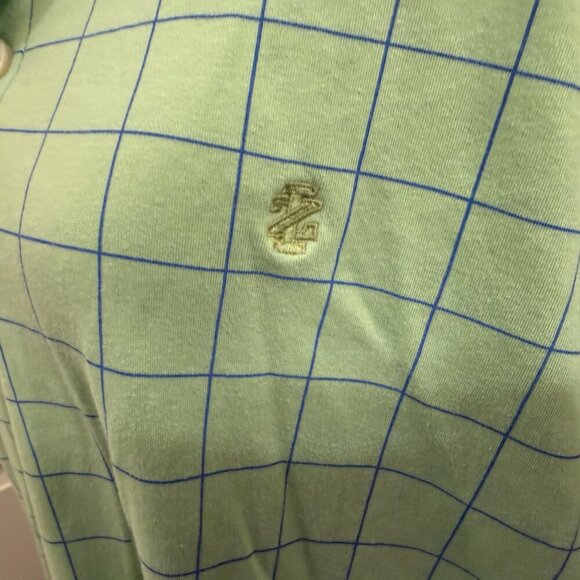 Izod Golf Men’s Short Sleeve Polo Shirt Size XXL Green with Stripes - Picture 2 of 5